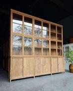 Gigantische hoge antieke laboratoriumkast | Teakhout #2268, Huis en Inrichting, Niet ingevuld, 200 cm of meer, Niet ingevuld, Ophalen of Verzenden