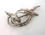 Elegante vintage zilver broche bladeren (7514-4337), Ophalen, Zo goed als nieuw, Zilver, Zilver