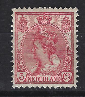 NVPH 60 ongebruikt Wilhelmina 1899 ; OUD NEDERLAND per stuk beschikbaar voor biedingen