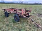 Platte wagen hooiwagen chasis, Ophalen, Gebruikt