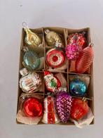 Antieke oude kerstballen, gekleurd, Diversen, Ophalen of Verzenden, Gebruikt