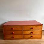 Grenen vintage jaren 70 ladekast, Huis en Inrichting, Kasten | Ladekasten, Ophalen, Gebruikt, 50 tot 100 cm, 3 of 4 laden