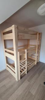 3-persoons houten stapelbed, 90 cm, Tweepersoons, Ophalen of Verzenden, Zo goed als nieuw