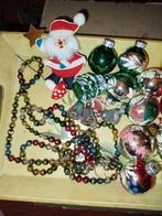 Oude glazen slinger en kerstballen, Diversen, Kerst, Ophalen of Verzenden, Gebruikt