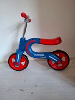Blauw/rood kleurige stoere loopfiets, loopfietsje, Kinderen en Baby's, Speelgoed | Buiten | Voertuigen en Loopfietsen, Ophalen of Verzenden