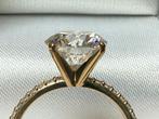 Gouden (trouw) ring met diamant 3.23ct! certificaat! nieuw!, Nieuw, Ophalen of Verzenden, 17 tot 18, Met edelsteen