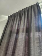 Gordijnstof Julian donkergrijs - Leen Bakker - 219x90cm, 200 cm of meer, Nieuw, Landelijk, Grijs