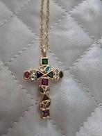 Mooie ketting met hanger kruisje, Ophalen of Verzenden, Zo goed als nieuw, Zilver, Overige materialen