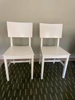 Twee IKEA NORVALD houten stoelen / €10 voor 2 stoelen, Ophalen, Twee, Wit, Zo goed als nieuw