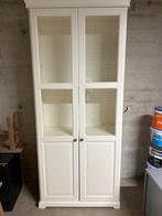 Witte Vitrinekast met Glazen Deuren, Ophalen, Gebruikt, 200 cm of meer, 50 tot 100 cm
