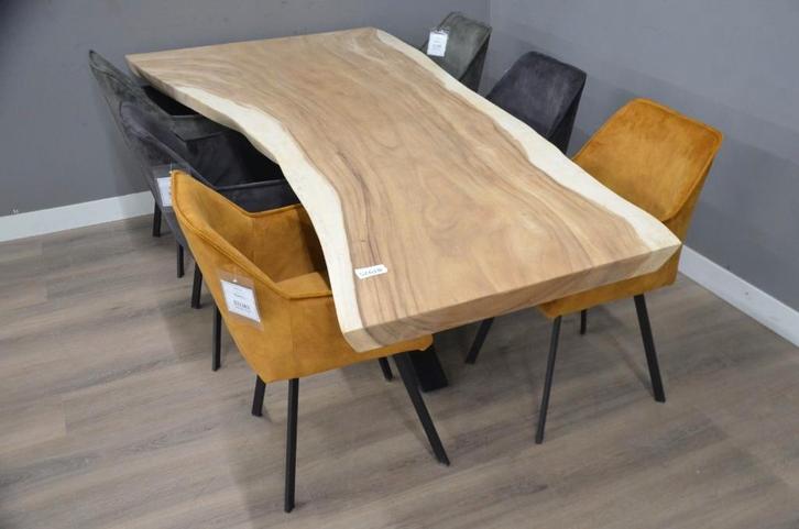 Suar Boomstamtafel (250cm) BT 925, Huis en Inrichting, Tafels | Eettafels, Nieuw, 200 cm of meer, 200 cm of meer, Rechthoekig