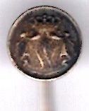 Wilhelmina zilverkleurig speldje 9 mm ( K_052 ), Verzamelen, Speldjes, Pins en Buttons, Verzenden, Nieuw, Stad of Land, Speldje of Pin