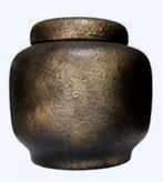 Urn steen handgemaakt zwart/goud 8 liter, Ophalen of Verzenden, Nieuw