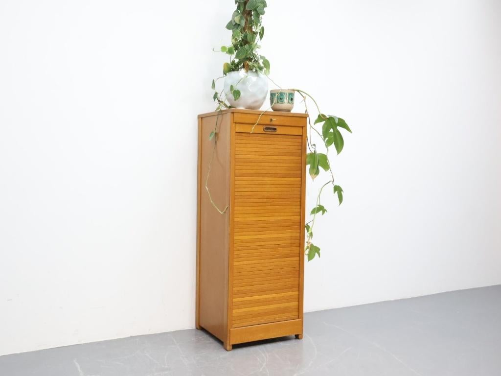 Vintage ladekast | Tamboer | Eiken, Ophalen, Minder dan 50 cm, Gebruikt, 5 laden of meer