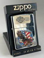 Zippo Harley Davidson 1993 + Houder, Verzenden, Gebruikt, Aansteker