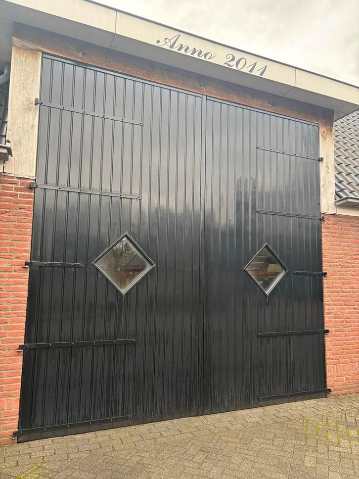 Grote Loodsdeuren - 1,95m x 3,95m, Doe-het-zelf en Verbouw, Deuren en Horren, Gebruikt, Garagedeur, Minder dan 200 cm, 120 cm of meer