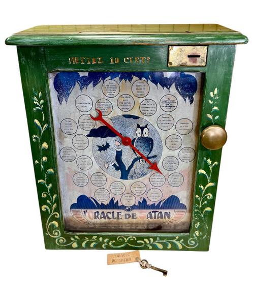 L'ORACLE DE SATAN Waarzeggerautomat Barmes Paris 1925, Verzamelen, Automaten | Gokkasten en Fruitautomaten, Gebruikt, Overige munten