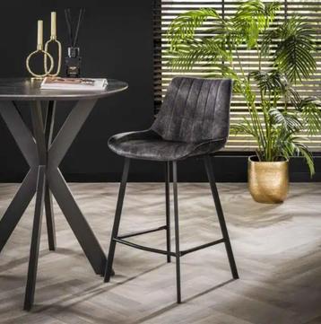 Barstoel met brede zit, 3 kleuren velvet stof beschikbaar voor biedingen