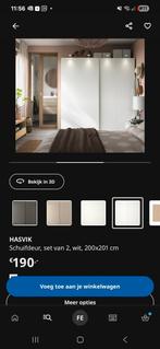 Ikea Hasvik Schuifdeuren wit 200x201, Huis en Inrichting, Ophalen, 200 cm of meer, 150 tot 200 cm, Nieuw