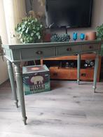 Oude side table, Ophalen of Verzenden, Zo goed als nieuw, 25 tot 50 cm, Rechthoekig