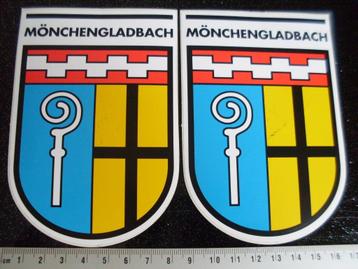 4x sticker stad plaats gemeente monchengladbach logo embleem beschikbaar voor biedingen