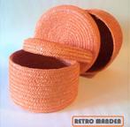 retro vintage 70s mand manden oranje, Mand, Rond, Ophalen of Verzenden, Zo goed als nieuw