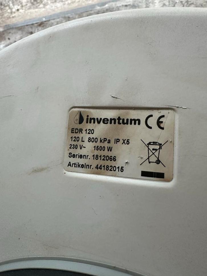 Inventum Boiler 120 Liter - EDR 120, Doe-het-zelf en Verbouw, Geisers en Boilers, Gebruikt, Boiler, 100 liter of meer, Onbekend