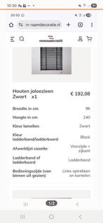 Jaloezie, Huis en Inrichting, Stoffering | Gordijnen en Lamellen, Ophalen, Zwart, 150 tot 200 cm, Zo goed als nieuw