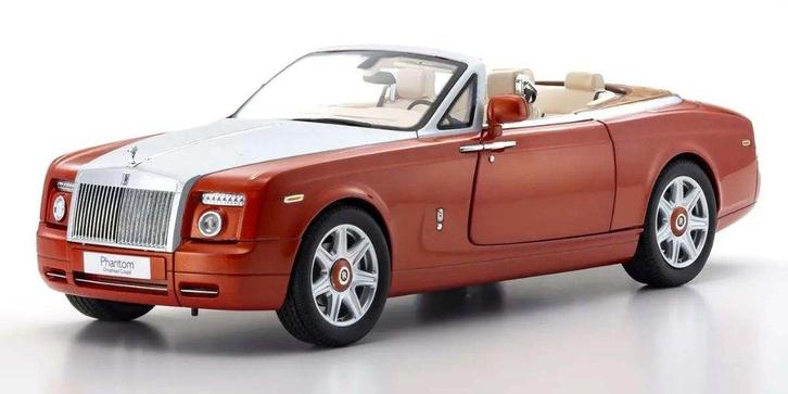 Kyosho 1:18 Rolls-Royce Phantom Drophead Coupé 2007 Orange, Hobby en Vrije tijd, Modelauto's | 1:18, Nieuw, Auto, Kyosho, Ophalen of Verzenden