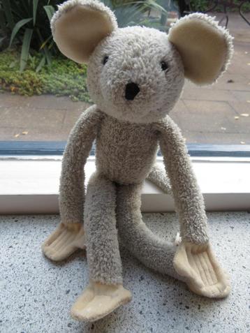 Licht grijze muis met klittenband aan handen +voeten Unitoys beschikbaar voor biedingen