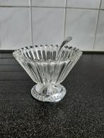 VINTAGE...  GLAZEN SUIKERPOT + LEPEL, Antiek en Kunst, Ophalen