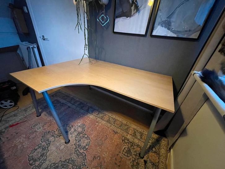IKEA Galant Hoekbureau - 160x80cm, Huis en Inrichting, Bureaus, Gebruikt, Bureau, In hoogte verstelbaar, Ophalen
