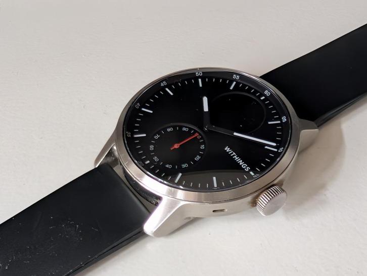 Withings ScanWatch 42mm, Sieraden, Tassen en Uiterlijk, Smartwatches, Zo goed als nieuw, Android, Zwart, Hartslag, Slaap, Stappen