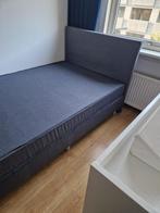 Donker grijze boxspring, Ophalen, Zo goed als nieuw, Twijfelaar, 120 cm