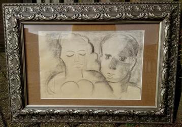 Kees van Dongen? ~1930 Expressionistisch tekening, man vrouw beschikbaar voor biedingen