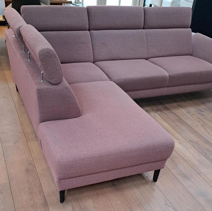 Montel hoekbank, Huis en Inrichting, Banken | Sofa's en Chaises Longues, Gebruikt, Vierpersoons of meer, Stof, Ophalen