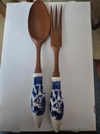 Houten porselein slacouvert jaren 70, Ophalen of Verzenden