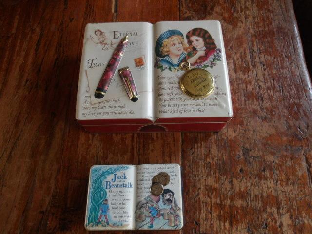 2 blik boeken 1 groot en 1 klein.Eternal Love Jack and .., Antiek en Kunst, Curiosa en Brocante, Ophalen of Verzenden