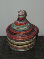 Mand met deksel 23 cm fairtrade handwerk India € 14,95, Nieuw, Ophalen