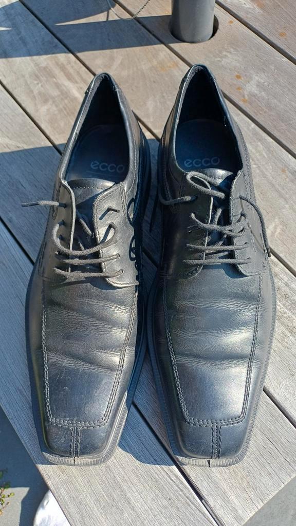 Ecco leren herenschoenen maat 45, Kleding | Heren, Schoenen, Gedragen, Veterschoenen, Zwart, Ophalen of Verzenden