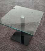 Glazen bijzettafel 50 x 50 cm, Minder dan 55 cm, Gebruikt, Vierkant, Glas
