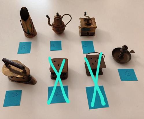 Koperen miniaturen, letterbak, Verzamelen, Beelden en Beeldjes, Zo goed als nieuw, Overige typen, Ophalen of Verzenden