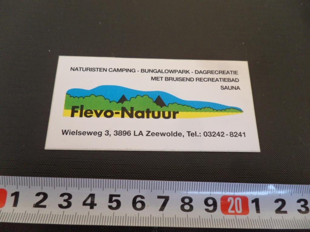 sticker Zeewolde FLEVO - NAUUR Naturisten Camping, Ophalen, Zo goed als nieuw