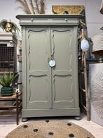 Antieke biedermeier meidenkast linnenkast servieskast taupe, Ophalen, Zo goed als nieuw, Nvt, Nvt