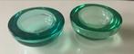 Iittala Ballo Theelichthouder Aquamarijn en Zeegroen, Antiek en Kunst, Ophalen of Verzenden