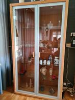 Eiken Vitrine kast, Huis en Inrichting, Kasten | Vitrinekasten, Met deur(en), 25 tot 50 cm, 100 tot 150 cm, 150 tot 200 cm