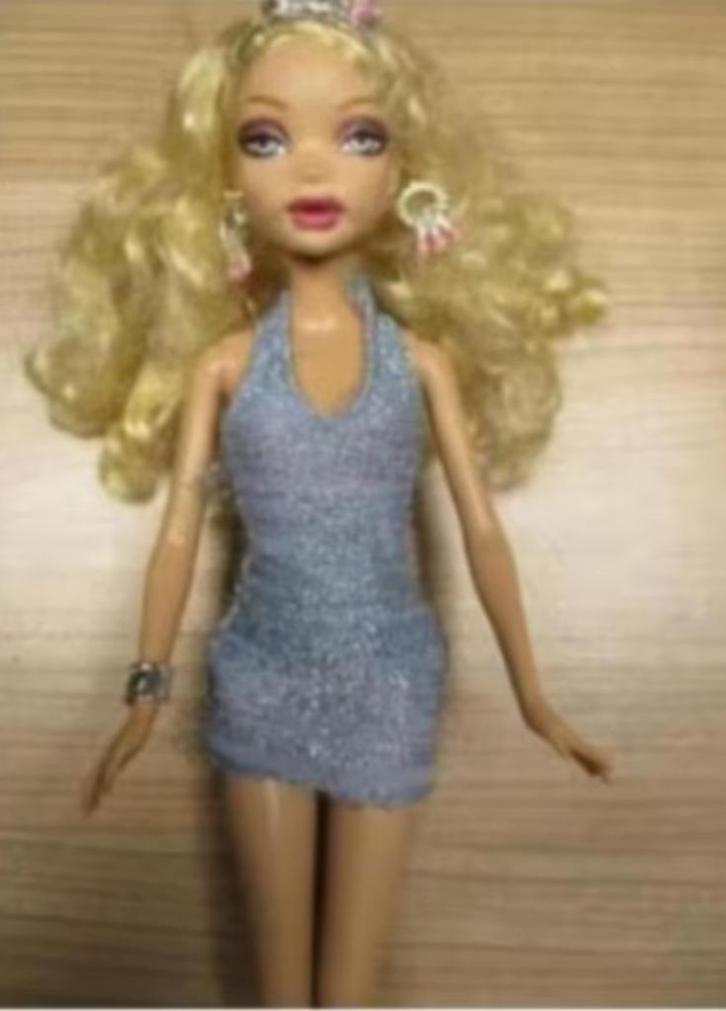MY SCENE FAB FACES KENNEDY DOLL met 5 gezichtjes, Verzamelen, Poppen, Gebruikt, Fashion Doll, Ophalen of Verzenden