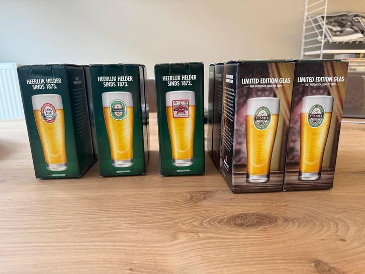 Heineken Glazen Limited Edition - 12 stuks, Verzamelen, Glas en Borrelglaasjes, Nieuw, Bierglas, Ophalen