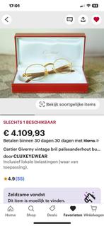 Cartier giverny nieuw 22k met bon full set bubinga hout, Zonnebril, Bruin, Nieuw, Ophalen