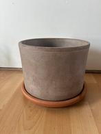Terracotta Bloempot met Schotel, Tuin en Terras, Bloempotten, Gebruikt, Rond, Binnen, Ophalen of Verzenden